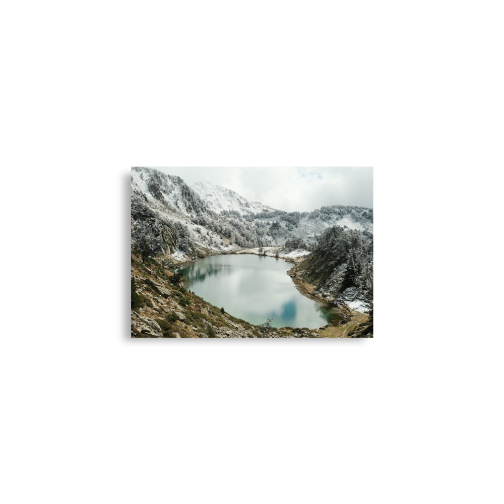 Mountains #1 - Snowy lake - matte poster