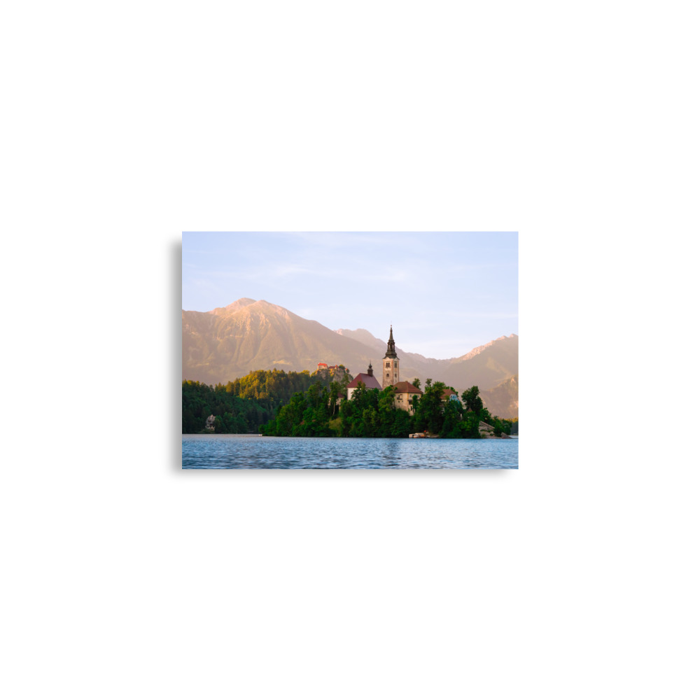 Mountains #4 Lake Bled matte poster