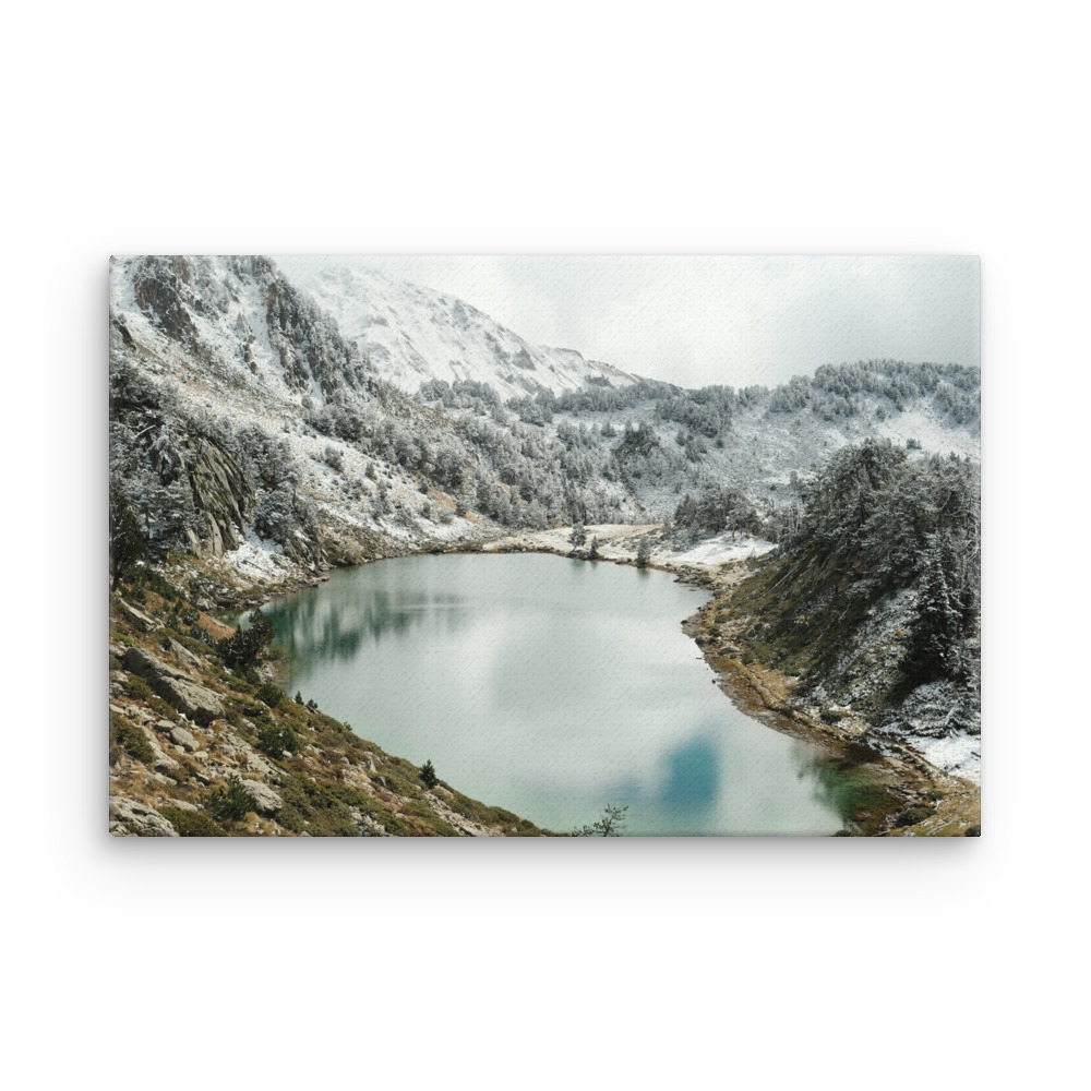 Mountains #1 - Snowy lake - canvas print - Image 3