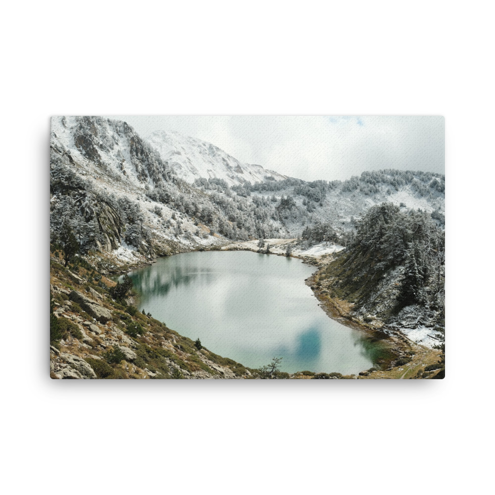 Mountains #1 - Snowy lake - canvas print - Image 2