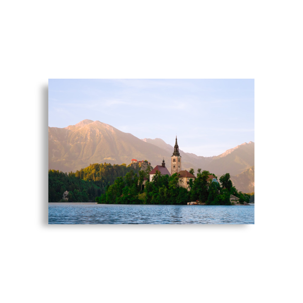 Mountains #4 Lake Bled semi-glossy poster