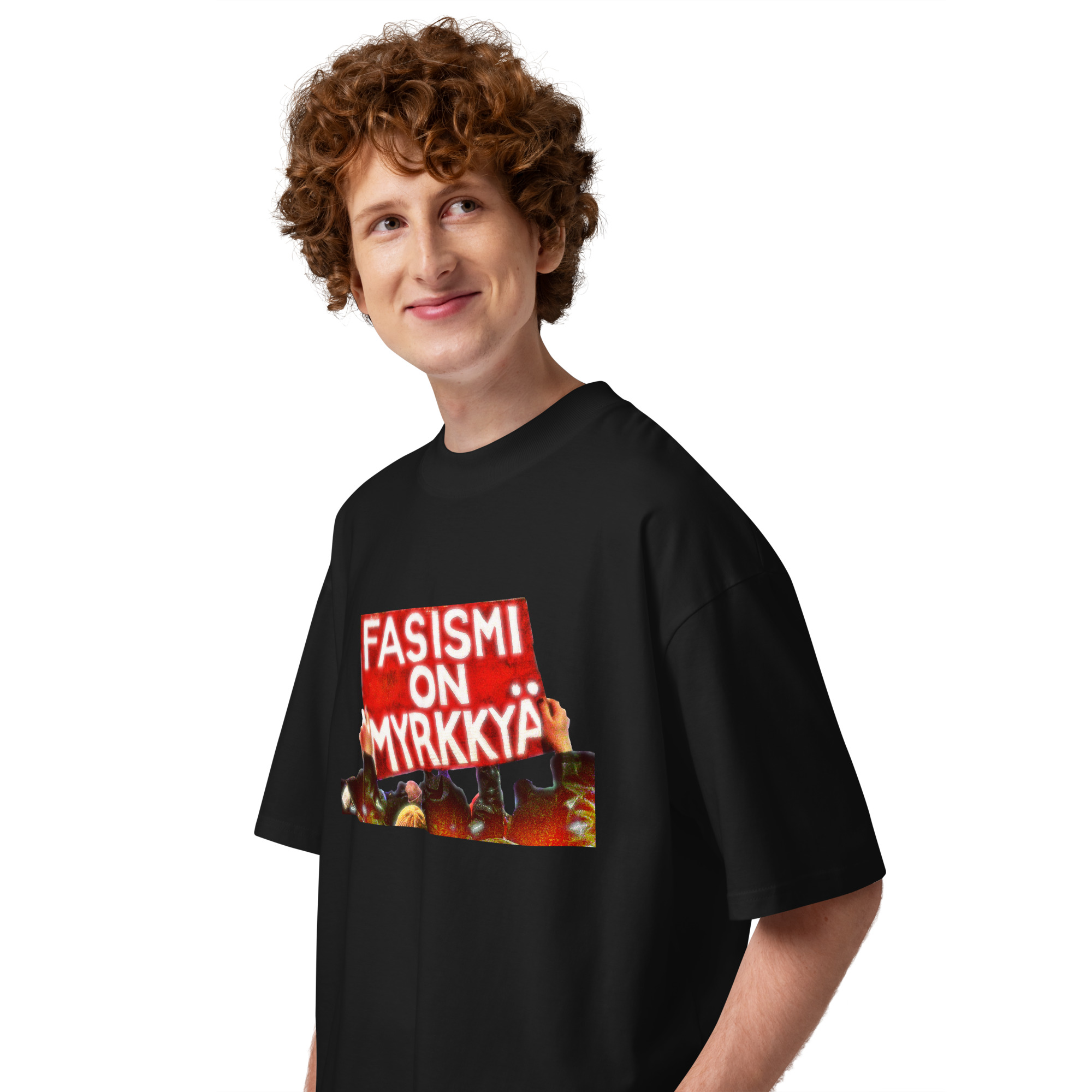 Fasismi on myrkkyä oversized tee - Image 4