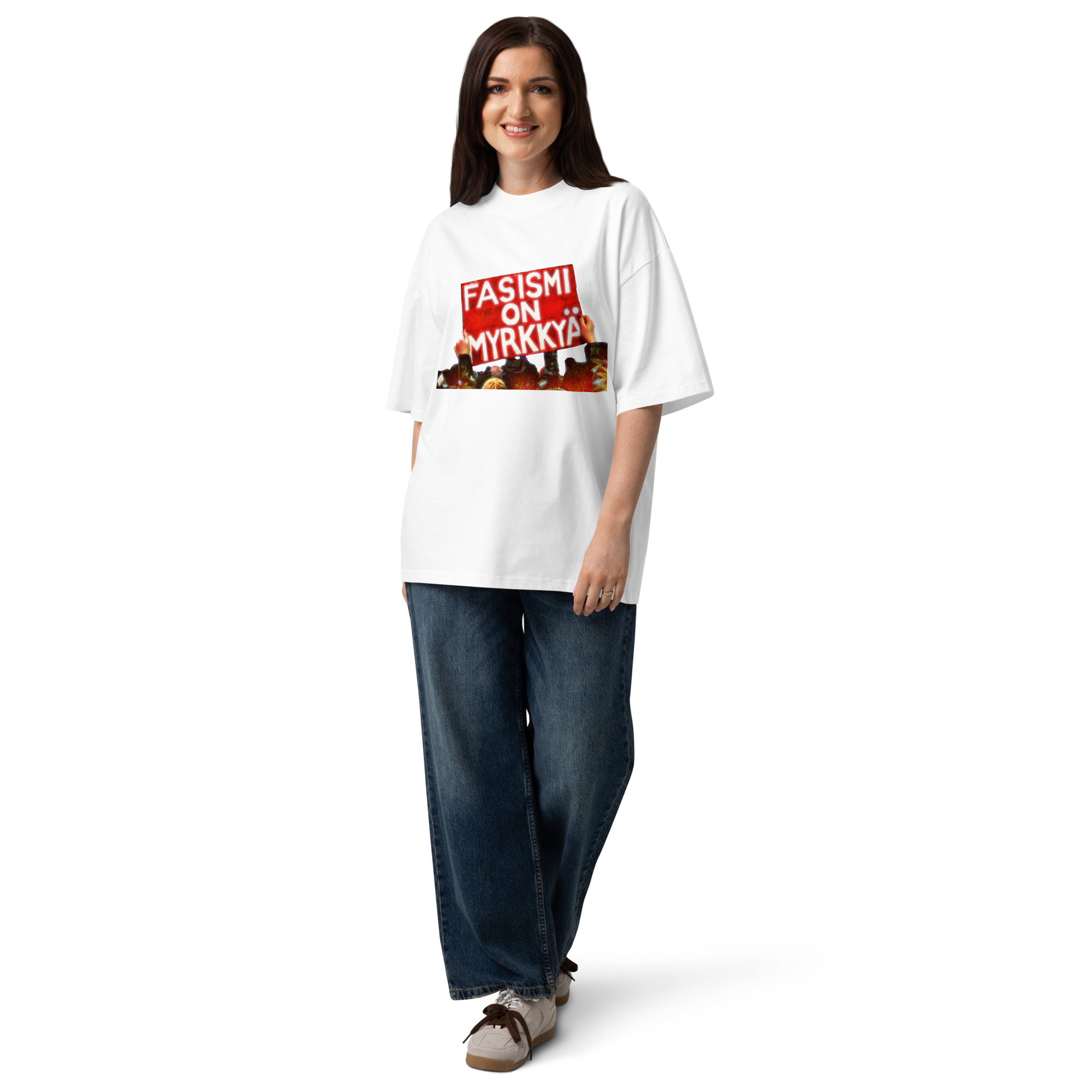 Fasismi on myrkkyä oversized tee - Image 6